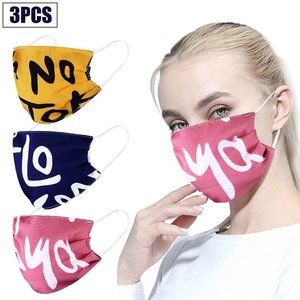3 pack Reusable Mouth Face Mask Washable Facemask